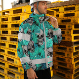 Reflective Hi Vis Mint Neon Jacket Waterproof And Windproof - Safety Workwear