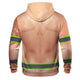 Funny Chest Hair Tattoo Hi-Vis Hoodie