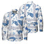 Hi Vis FR Button Long Sleeves Reflective Tapes Blue Flowers Turtle 2 Hi-Vis Work Shirt