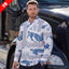 Hi Vis FR Button Long Sleeves Reflective Tapes Blue Flowers Turtle 2 Hi-Vis Work Shirt