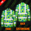 Hi Vis FR Button Long Sleeves Reflective Tapes Blue Neon And Green Flowers Hi-Vis Work Shirt