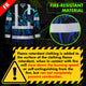 Hi Vis FR Button Long Sleeves Reflective Tapes Gradient Turtle Hi-Vis Work Shirt
