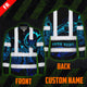 Hi Vis FR Button Long Sleeves Reflective Tapes Gradient Turtle Hi-Vis Work Shirt
