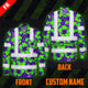 Hi Vis FR Button Long Sleeves Reflective Tapes Green Neon And Violet Flowers Hi-Vis Work Shirt