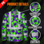 Hi Vis FR Button Long Sleeves Reflective Tapes Green Neon And Violet Flowers Hi-Vis Work Shirt