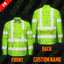 Hi Vis FR Button Long Sleeves Reflective Tapes Green Neon Flowers Hi-Vis Work Shirt