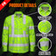Hi Vis FR Button Long Sleeves Reflective Tapes Green Neon Flowers Hi-Vis Work Shirt