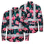 Hi Vis FR Button Long Sleeves Reflective Tapes Hawaii Flamingo Hi-Vis Work Shirt
