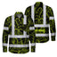 Hi Vis FR Button Long Sleeves Reflective Tapes Lime Neon Flowers Hi-Vis Work Shirt
