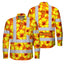 Hi Vis FR Button Long Sleeves Reflective Tapes Orange Neon And Yellow Flowers Hi-Vis Work Shirt
