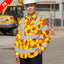Hi Vis FR Button Long Sleeves Reflective Tapes Orange Neon And Yellow Flowers Hi-Vis Work Shirt