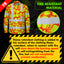 Hi Vis FR Button Long Sleeves Reflective Tapes Orange Neon Lime Plumeria Hi-Vis Work Shirt