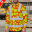 Hi Vis FR Button Long Sleeves Reflective Tapes Orange Neon Lime Plumeria Hi-Vis Work Shirt