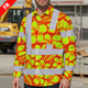 Hi Vis FR Button Long Sleeves Reflective Tapes Orange Neon Lime Plumeria Hi-Vis Work Shirt