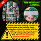 Hi Vis FR Button Long Sleeves Reflective Tapes Pink And Green 2 Hi-Vis Work Shirt