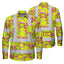 Hi Vis FR Button Long Sleeves Reflective Tapes Pink And Lime Neon Frog Hi-Vis Work Shirt