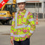 Hi Vis FR Button Long Sleeves Reflective Tapes Pink And Lime Neon Frog Hi-Vis Work Shirt