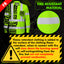 Hi Vis FR Button Long Sleeves Reflective Tapes TiKi Hi-Vis Work Shirt