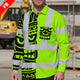 Hi Vis FR Button Long Sleeves Reflective Tapes TiKi Hi-Vis Work Shirt