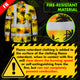 Hi Vis FR Button Long Sleeves Reflective Tapes Yellow Neon Flowers Hi-Vis Work Shirt