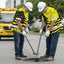 Hi Vis Hawaiian American Flag Shirt, Yellow Neon Hi-Vis Work Shirt