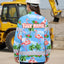 Hi Vis Hawaiian Long Sleeve Shirt Reflective Tape Blue Pink Flamingo Hi-Vis Long Sleeve Shirt