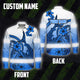 Hi Vis Hawaiian Long Sleeve Shirt Reflective Tape Blue Pink Neon Polynesian Hi-Vis Long Sleeve Shirt