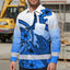 Hi Vis Hawaiian Long Sleeve Shirt Reflective Tape Blue Pink Neon Polynesian Hi-Vis Long Sleeve Shirt