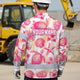 Hi Vis Hawaiian Long Sleeve Shirt Reflective Tape Light Orange Pink Sea Hi-Vis Long Sleeve Shirt