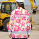 Hi Vis Hawaiian Long Sleeve Shirt Reflective Tape Light Orange Pink Sea Hi-Vis Long Sleeve Shirt
