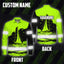 Hi Vis Hawaiian Long Sleeve Shirt Reflective Tape Lime Neon Sea Boat Hi-Vis Long Sleeve Shirt