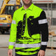 Hi Vis Hawaiian Long Sleeve Shirt Reflective Tape Lime Neon Sea Boat Hi-Vis Long Sleeve Shirt