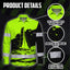 Hi Vis Hawaiian Long Sleeve Shirt Reflective Tape Lime Neon Sea Boat Hi-Vis Long Sleeve Shirt
