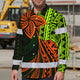 Hi Vis Hawaiian Long Sleeve Shirt Reflective Tape Orange Lime Neon Polynesian Hi-Vis Long Sleeve Shirt