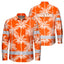 Hi Vis Hawaiian Long Sleeve Shirt Reflective Tape Orange Neon White Tree Hi-Vis Long Sleeve Shirt