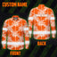 Hi Vis Hawaiian Long Sleeve Shirt Reflective Tape Orange Neon White Tree Hi-Vis Long Sleeve Shirt