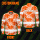 Hi Vis Hawaiian Long Sleeve Shirt Reflective Tape Orange Neon White Tree Hi-Vis Long Sleeve Shirt