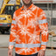 Hi Vis Hawaiian Long Sleeve Shirt Reflective Tape Orange Neon White Tree Hi-Vis Long Sleeve Shirt