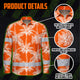 Hi Vis Hawaiian Long Sleeve Shirt Reflective Tape Orange Neon White Tree Hi-Vis Long Sleeve Shirt