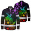 Hi Vis Hawaiian Long Sleeve Shirt Reflective Tape Rainbow Turtle Sea Hi-Vis Long Sleeve Shirt
