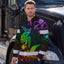 Hi Vis Hawaiian Long Sleeve Shirt Reflective Tape Rainbow Turtle Sea Hi-Vis Long Sleeve Shirt