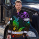 Hi Vis Hawaiian Long Sleeve Shirt Reflective Tape Rainbow Turtle Sea Hi-Vis Long Sleeve Shirt