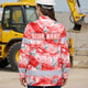 Hi Vis Hawaiian Long Sleeve Shirt Reflective Tape Red White Sea Boat Hi-Vis Long Sleeve Shirt