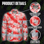 Hi Vis Hawaiian Long Sleeve Shirt Reflective Tape Red White Sea Boat Hi-Vis Long Sleeve Shirt
