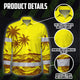 Hi Vis Hawaiian Long Sleeve Shirt Reflective Tape Yellow Neon Coconut Tree Hi-Vis Long Sleeve Shirt