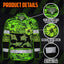 Hi Vis Hawaiian Long Sleeve Shirt Reflective Tapes Green Neon Hi-Vis Long Sleeve Shirt