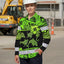 Hi Vis Hawaiian Long Sleeve Shirt Reflective Tapes Green Neon Hi-Vis Long Sleeve Shirt