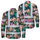 Hi Vis Hawaiian Long Sleeve Shirt Reflective Tapes Pink And Green 2 Hi-Vis Long Sleeve Shirt