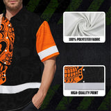 Hi Vis Hawaiian Shirt American Flag Neon Purple Reflective High Visibility Custom Name Safety Workwear