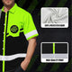 Company Uniforms Reflective Black Green Neon Hi-Vis Hawaiian Shirt